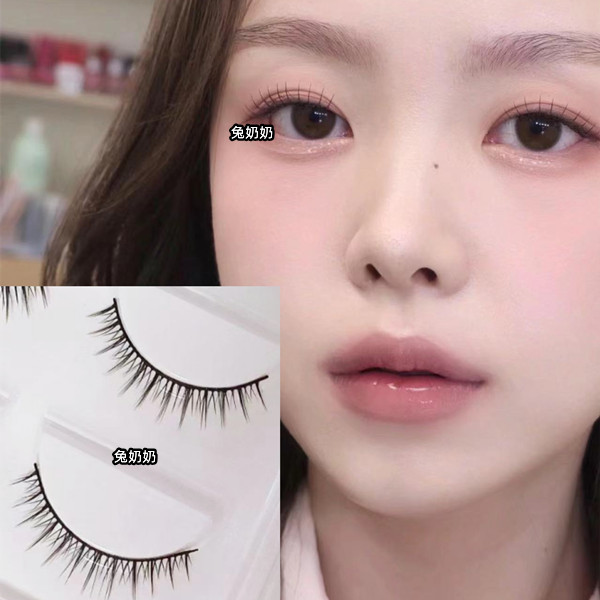 兔奶奶258张元英同款女团眼睫毛!硬梗撑双眼皮太阳花假睫毛自然