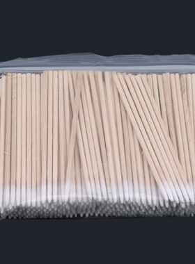 Pointed cotton swab wood color wood handle superfine pointed