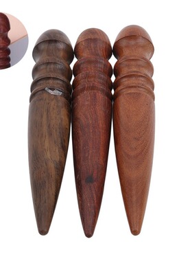 Wooden handmade leather polishing and grinding rod DIY leath