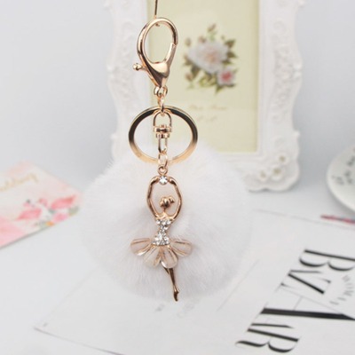可爱水钻小天使汽车钥匙扣女包