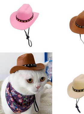 Small pet decoration funny cute cowboy hat photo prop hat ho