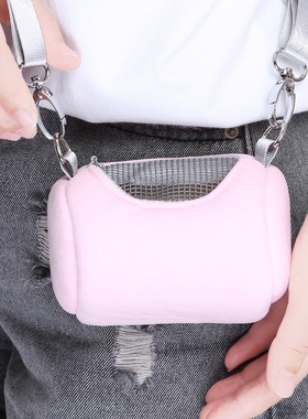 Hamster cylindrical warm shoulder bag pet outdoor backpack p