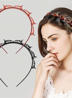 Double layer hollow woven hair tie DIY hairdressing tool