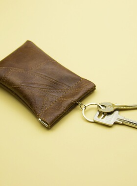 Men and women circular waist hanging key bag coin small stor