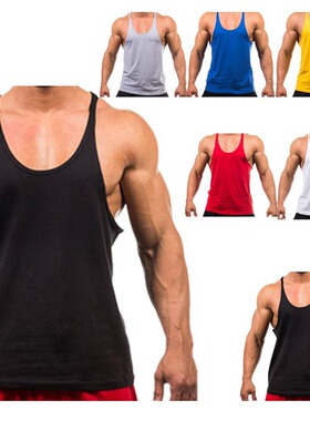 Basic fitness and bodybuilding training vest made of pure co