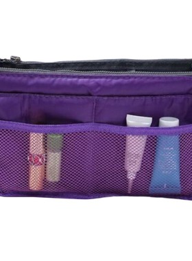 Double zipper hand-held storage bag multifunctional toiletri