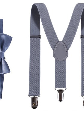 Show off bow tie suspender belt set boys and girls suspender