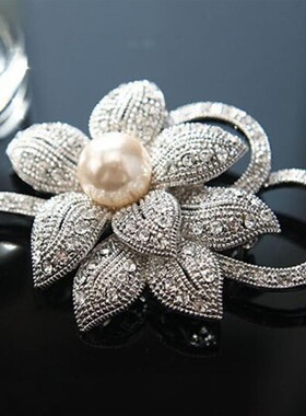 Diamond studded high-end brooch women scarf buckle alloy che
