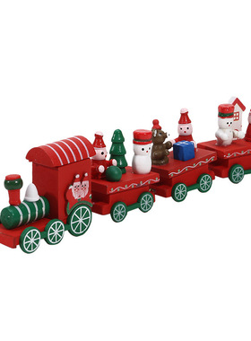 Christmas Wooden Locomotive Children Kindergarten Christmas