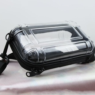 Mini transparent travel makeup bag 7-inch shoulder bag cross