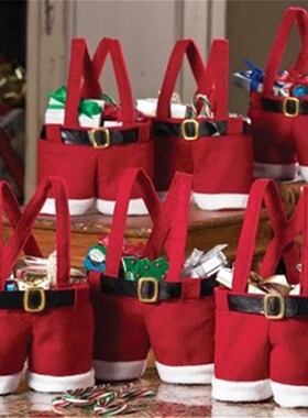 2022 Red Christmas Pants Gift Bag Wedding Candy Bag Creative