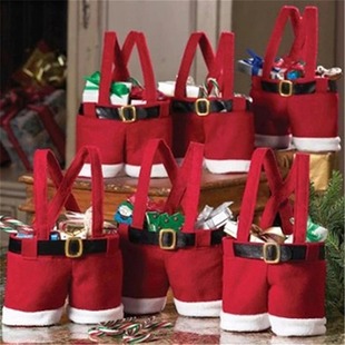 2022 Red Christmas Pants Gift Bag Wedding Candy Bag Creative
