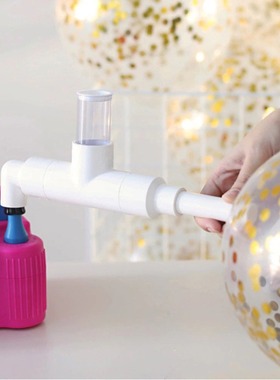 White balloon glitter glitter powder paper scraps filler Pop