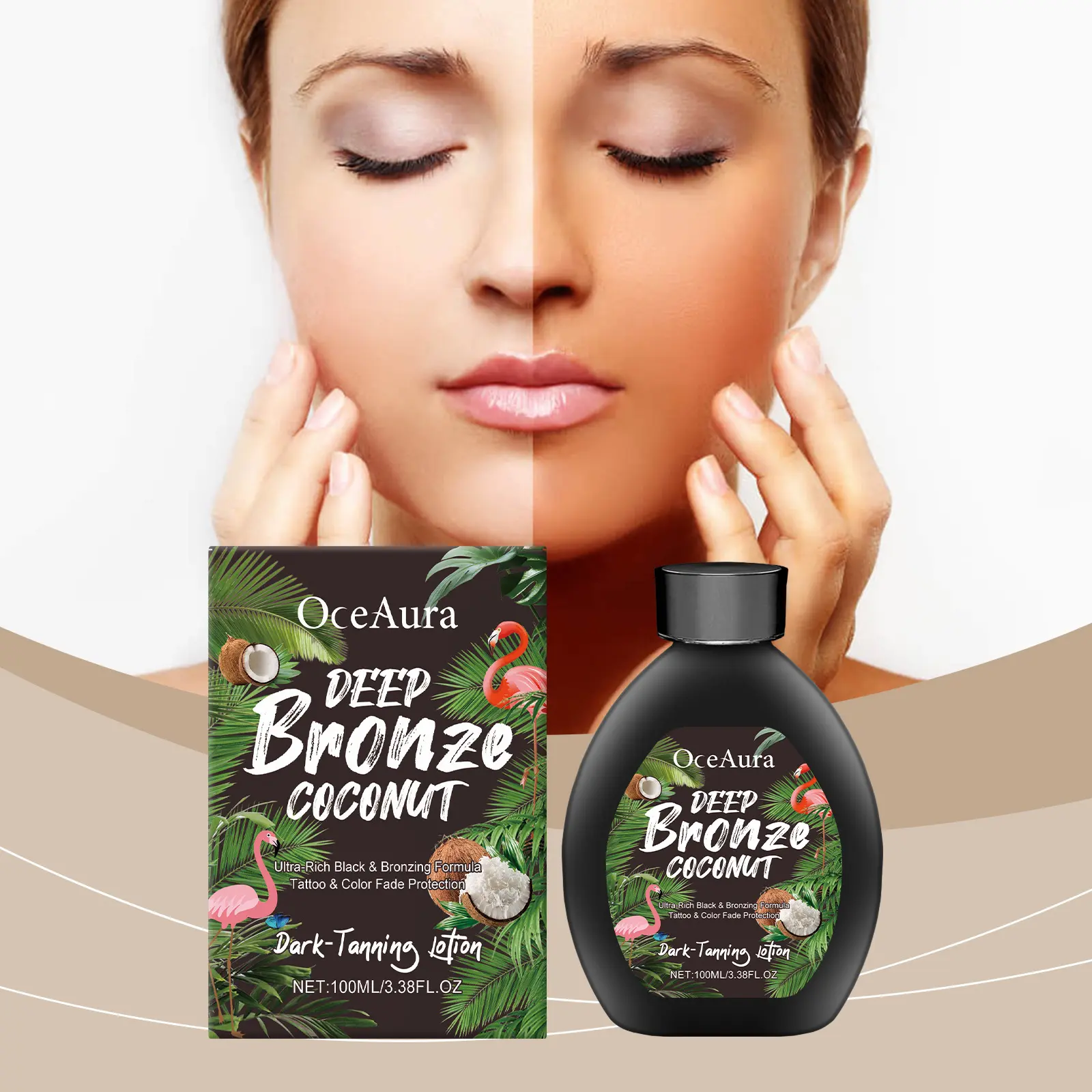 Coconut Tanning Aid Lotion Summer Sunless Tanning Bronze Whe