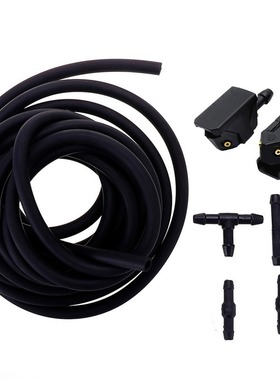 Black 4-way car wiper spray nozzle set car windshield washer