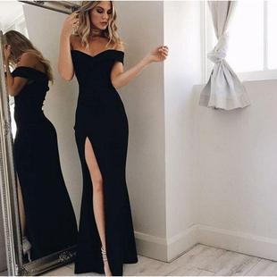Women Neck Sexy Cocktail Party 2018Summer Long Dress Slim