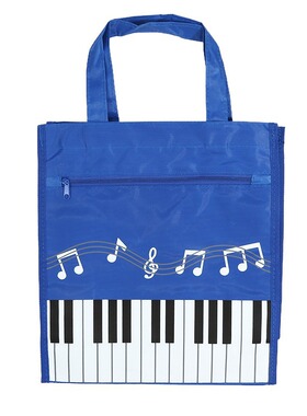 Piano note tutoring bag music tote bag two-layer shopping ba