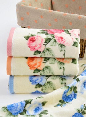 Fashionable home daily necessities peony flower towels pure