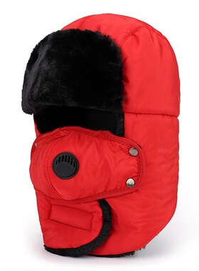 Winter hat with warm and fluffy Lei Feng hat cold and wind r