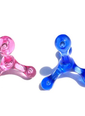 Transparent four ball red frog shaped massager manual balanc