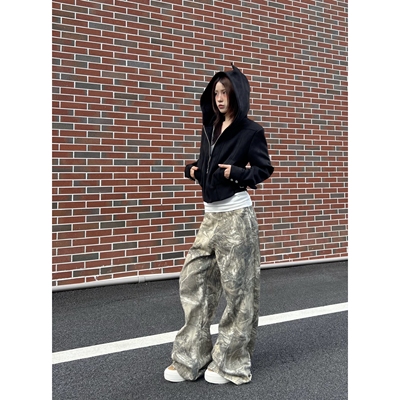 15GET小恶魔麂皮绒短款外套女