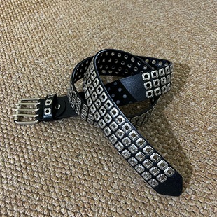 15GET 重工皮质痞帅哥特镂空朋克腰带百搭皮带 杨和苏同款