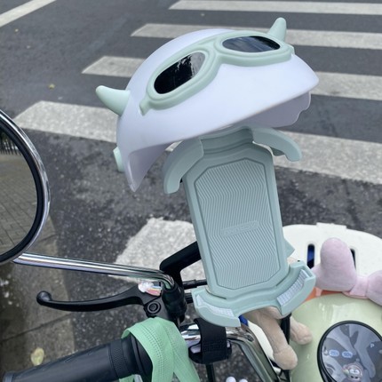 电动车手机支架可爱电瓶摩托车防震导航架防雨遮阳防抖导航支架