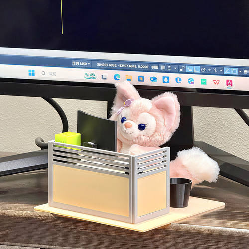 3D打印桌面摆件mini工位牛马桌bjd电脑桌微缩迷你工作桌娃娃道具