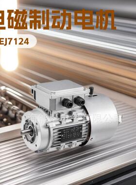 YEJ7124电磁制动机械电机370W三相380V立式B51400转异步刹车