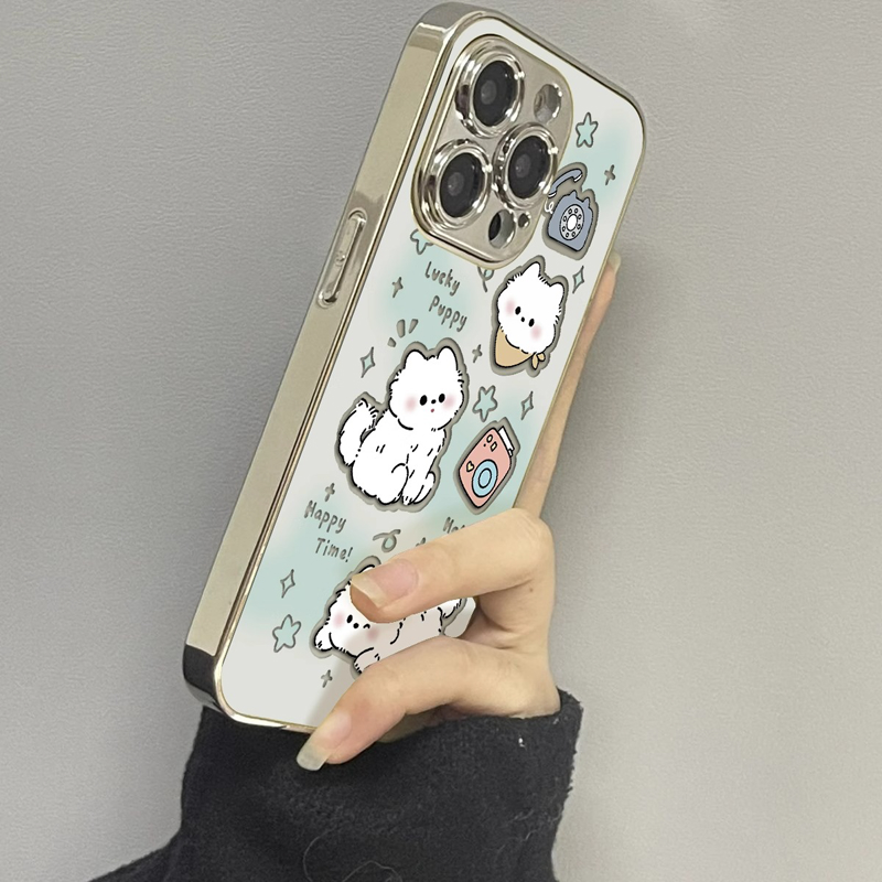 幸运小狗BL适用于OPPO Find X8手机壳A3PRO小众findX7Ultra新款X6/5皮质A5pro女Realme真我GT6硅胶oppo玻璃