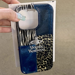 note20 复古牛仔拼接豹纹土星适用于三星s25 a51创意s9 10透明s24手机壳a52 A33保护套a53羽纱 s23