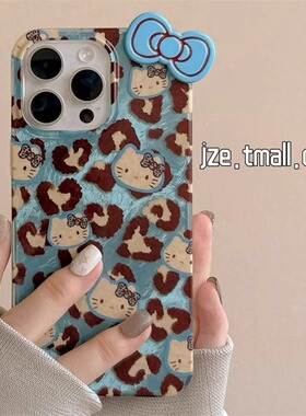 可爱豹纹Hello小猫卡通适用于vivo x200pro/90s/80/70手机壳s18pro女s7e透明s10/s15/s20创意y300/y78羽纱