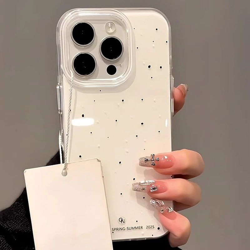 情侣满屏泼墨适用于苹果16promax手机壳iphone15/14全包xsmax创意13proxr女12mini小众11pro白底IMD
