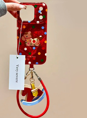 ZYL新年红色彩色波点小马适用于一加13手机壳一加ace5pro一加ACE3可爱1+9/1+8女款10pro个性9rt/1+12冰川IMD