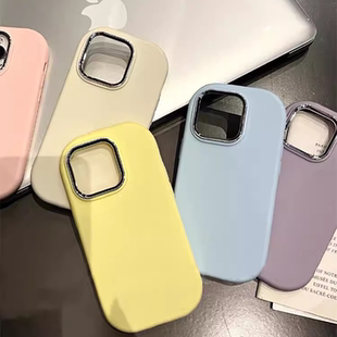 ins极简马卡龙纯色适用于vivo S17pro/S16pro手机壳S1女S12/S10创意S9e镜框S7t/vivo X80可爱X70t女x60原创