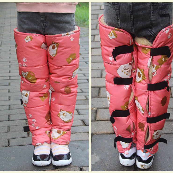 成人儿童冬季保暖护膝电动车摩托车拉链全包护腿加长加厚防风防雨