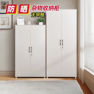 阳台收纳置物柜客厅行李箱储物柜大容量铁皮杂物柜防晒侧边柜子