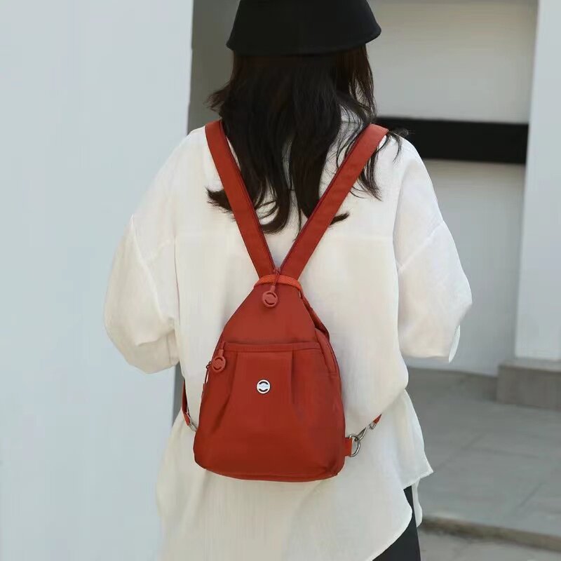 新款双肩背包女士2026新款轻奢设计感小众大容量手提牛津布斜挎包