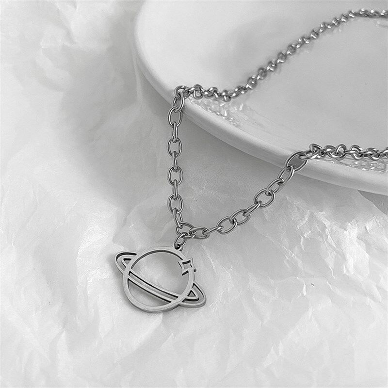 速发chenxi 快乐星球项链ins简约男女潮流个性百搭嘻哈吊坠情侣卫