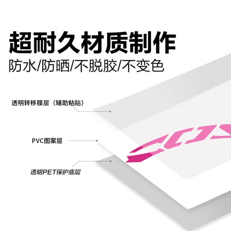 适用公路自行车ROVAL CLX50刀圈轮组贴R纸 碳圈车圈改色贴
