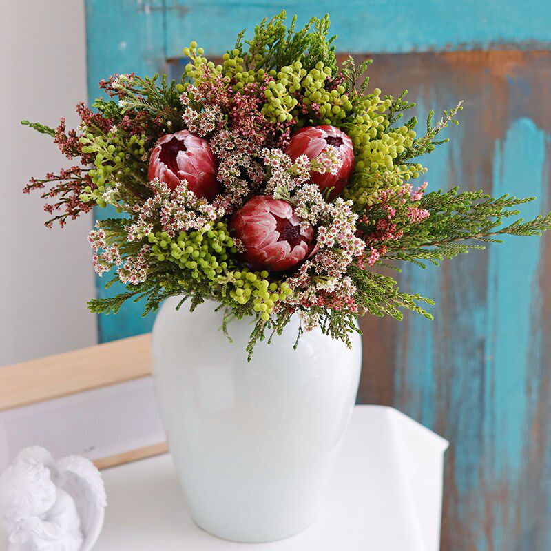 三公主混搭花束i新娘手捧花真花南非公主花水养新鲜插花可做干花