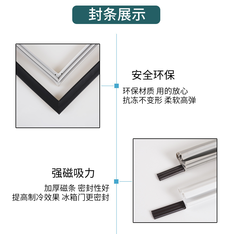 商用冰箱冰柜冷藏展示柜密封条玻璃门胶条L通用饮料陈列柜封条配