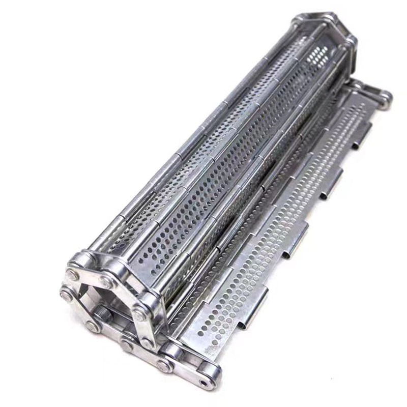 不锈钢链板输送机自动化流水线传送设备可定做颗粒物料上料爬坡机