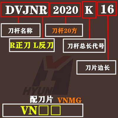 外圆刀杆93度数控菱形刀片机夹车刀DVJNR/DVJNL 2020K16 2525M16