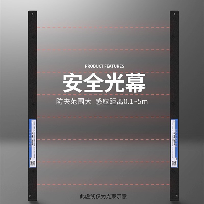 自动门安全光栅防夹安全光线感应门电动玻璃门防夹红外感应器探