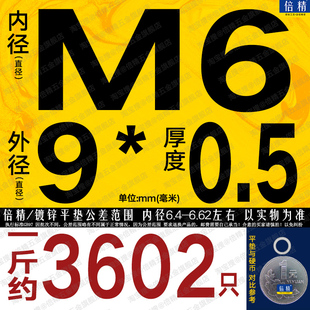 【M6M7】304不锈钢 镀白锌平垫垫圈加厚金属铁碳钢螺丝垫片M2-M50