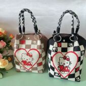 2025韩版 新款 ins绳结手提包春秋水桶包出游百搭小众大容量手拎包