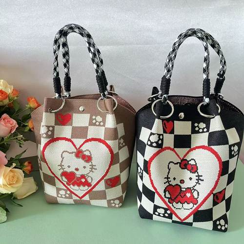 2025韩版新款ins绳结手提包