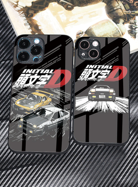 适用苹果15PROMAX手机壳iphone12promax头文字D拓海AE86玻璃镜头全包14promax卡通动漫13PROMAX情侣男女