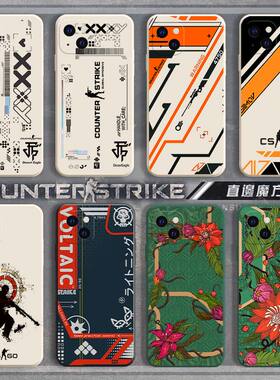 CSGO适用苹果15promax手机壳iphone14pro透明ip13印花集xs12xr二西莫夫max野荷7/8CS游戏机11周边6s/plus套se